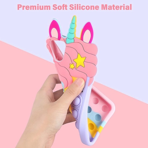 Unicorn Silicone Fidget Toy Case for iPhone 11 - Picture 5 of 5
